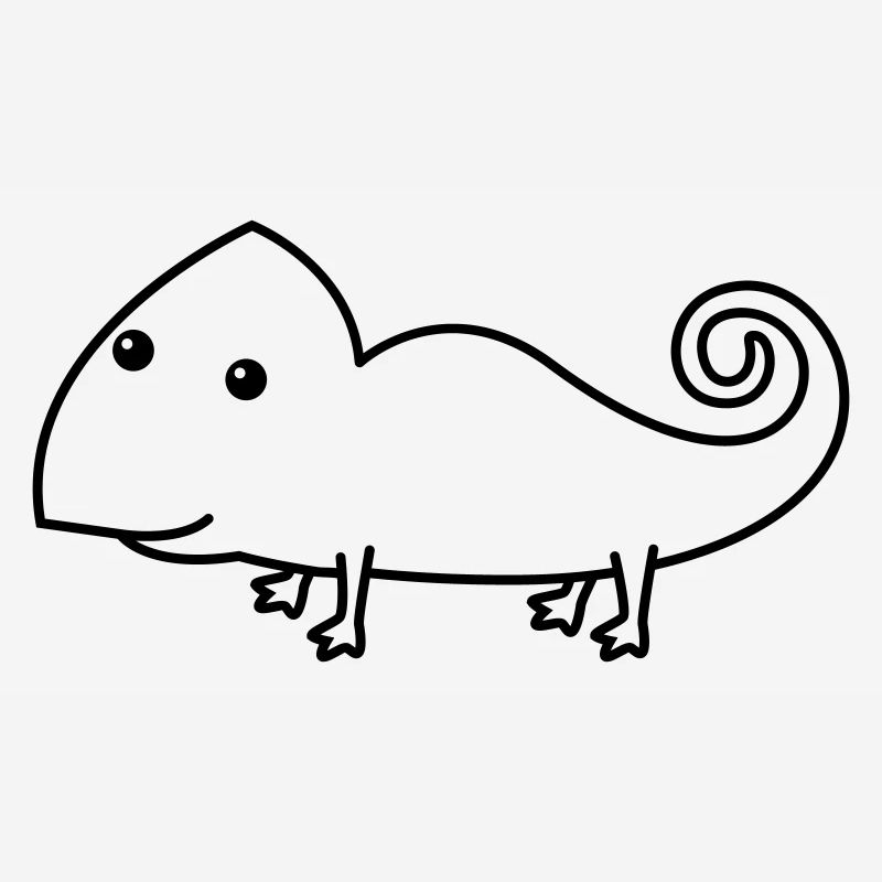 Chameleon Comic Animal