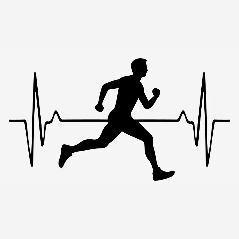 Fréquence d’impulsion de l’homme de Running Marathon