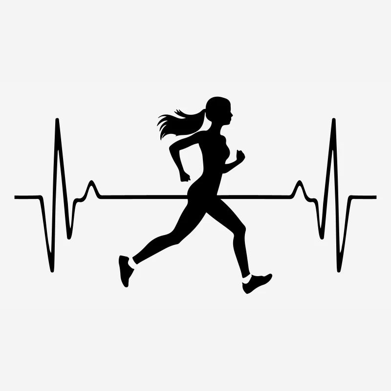 Running Marathon Woman Pulse Frequency