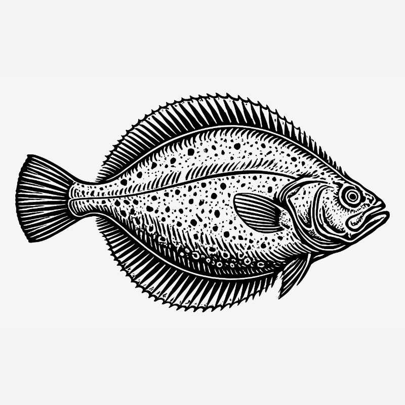 Target Fish Flounder - Fish - Angler Gift