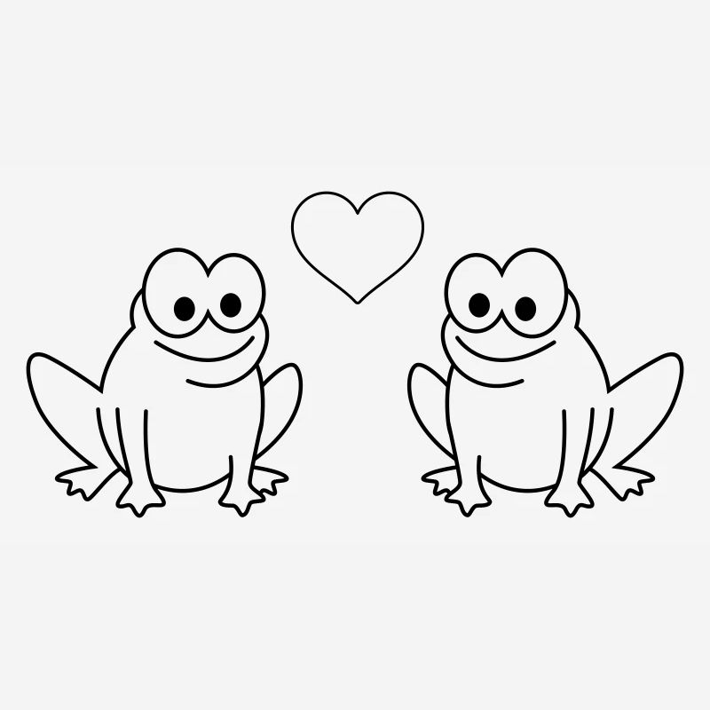 Frog Comic Couple amour