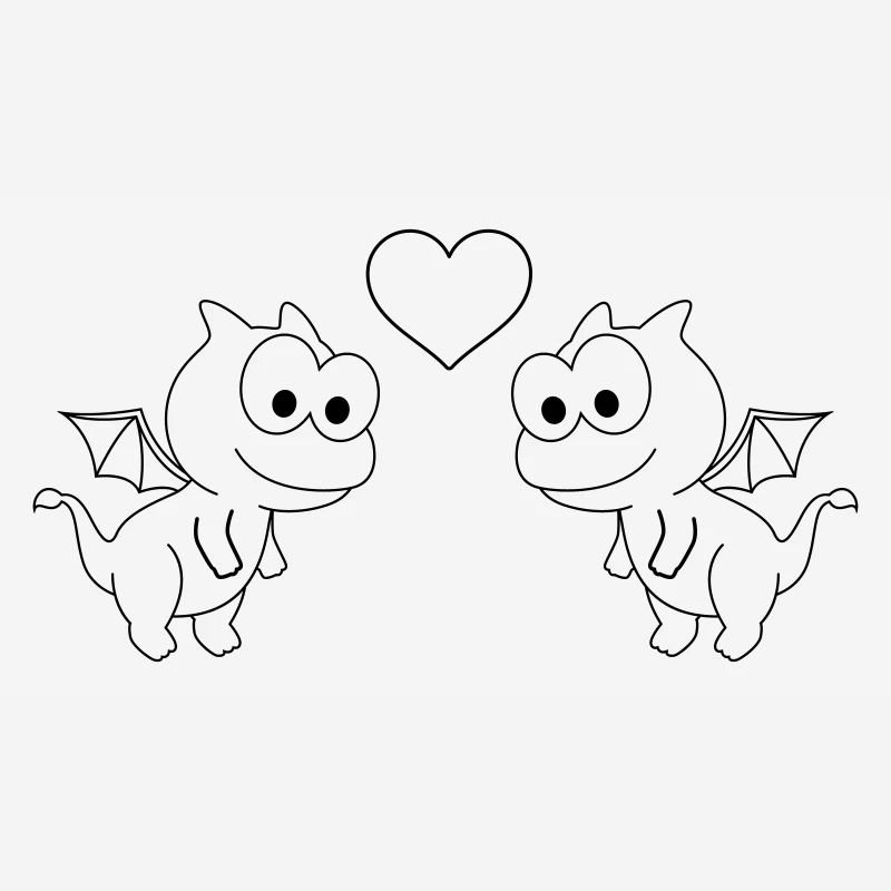 Dragon Comic Couple Amour