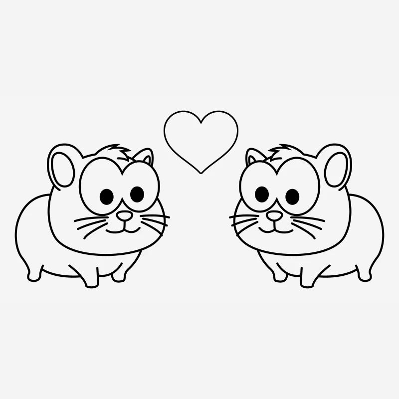 Hamster Comic Couple love
