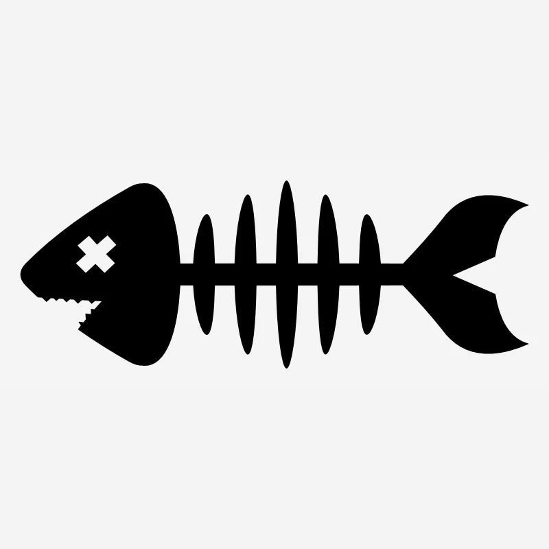Fisch Symbol Knochen Gräte