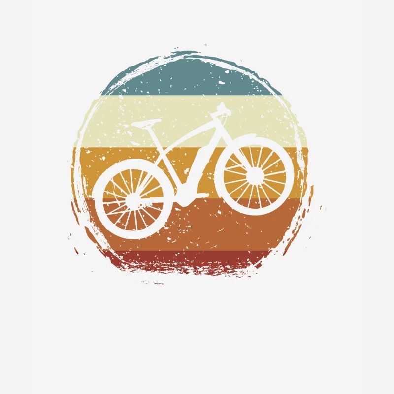 E-Bike, E-VTT, Retro coucher de soleil E-Biker