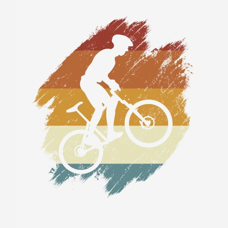 E-Bike, E-MTB, Retro Sunset E-Biker