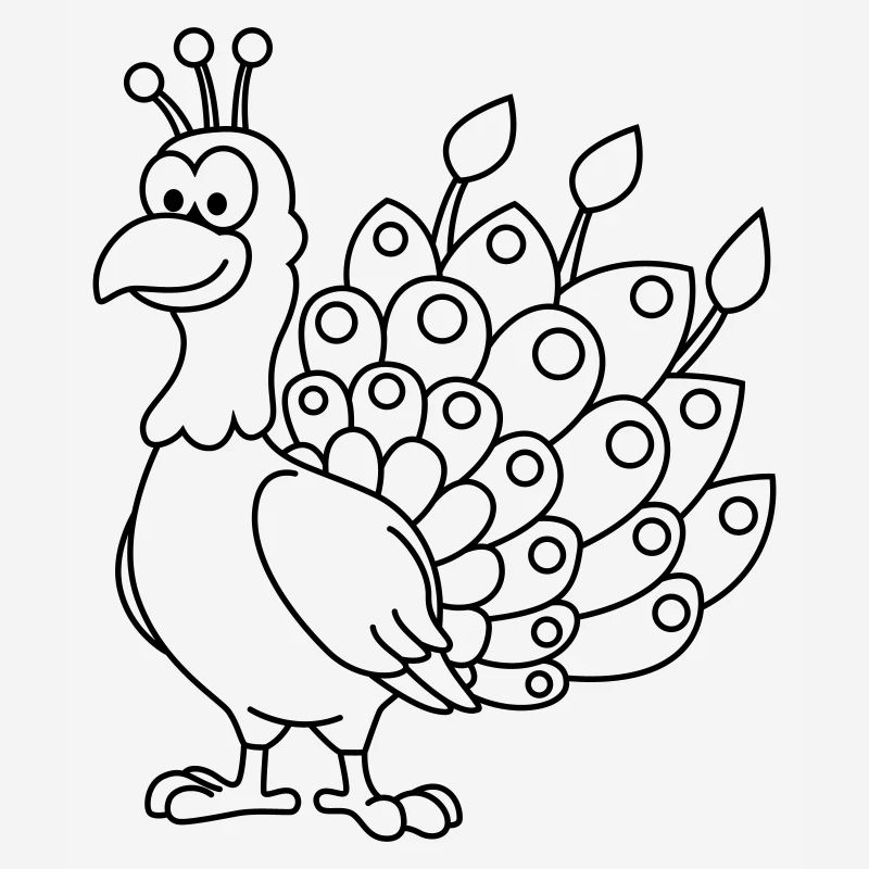 Pfau Comic Tier