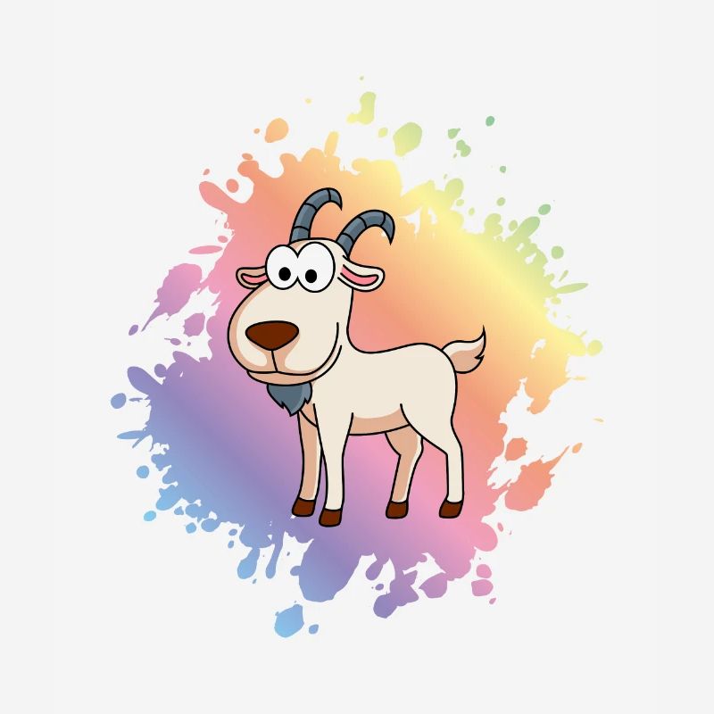 Mountain Goat Comic Animal