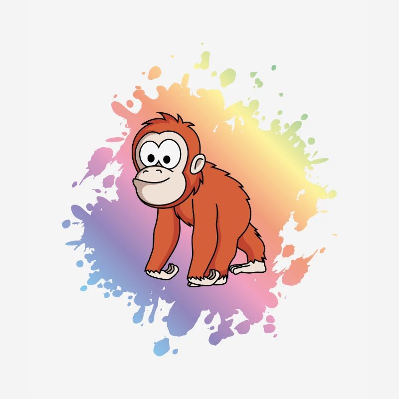 Orangutan affe comic