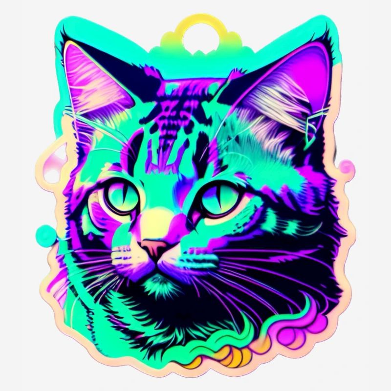 chat coloré