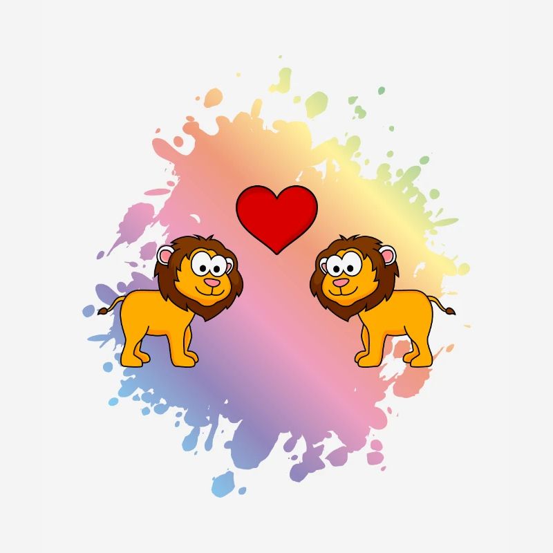 Lion Comic Couple Amour
