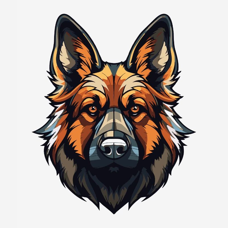 German Shepherd Dog Portrait