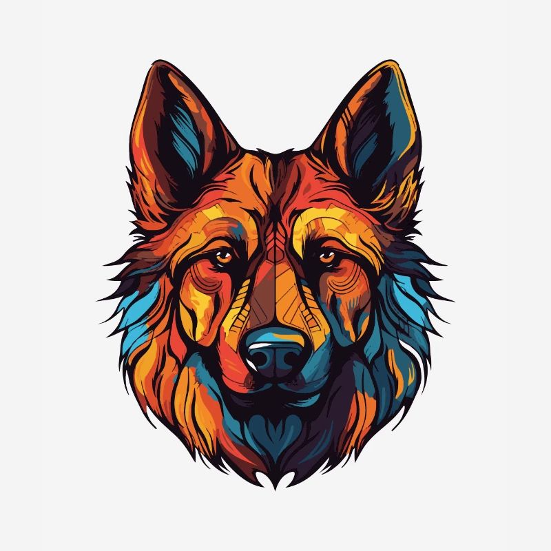 German Shepherd Dog Portrait