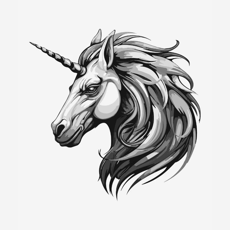 Einhorn Portrait Tier