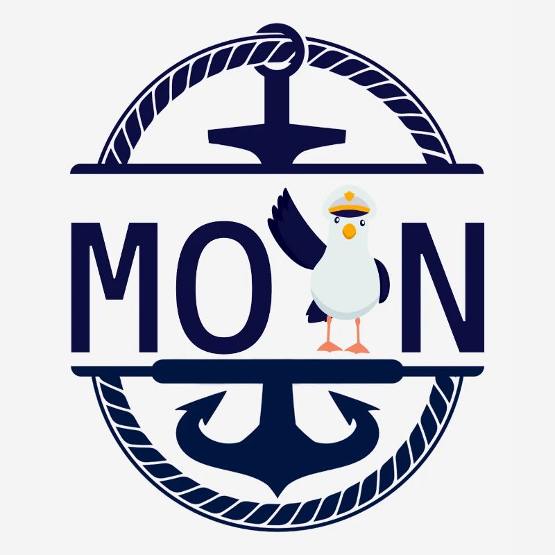 Moin Möwe und Schiff Anker