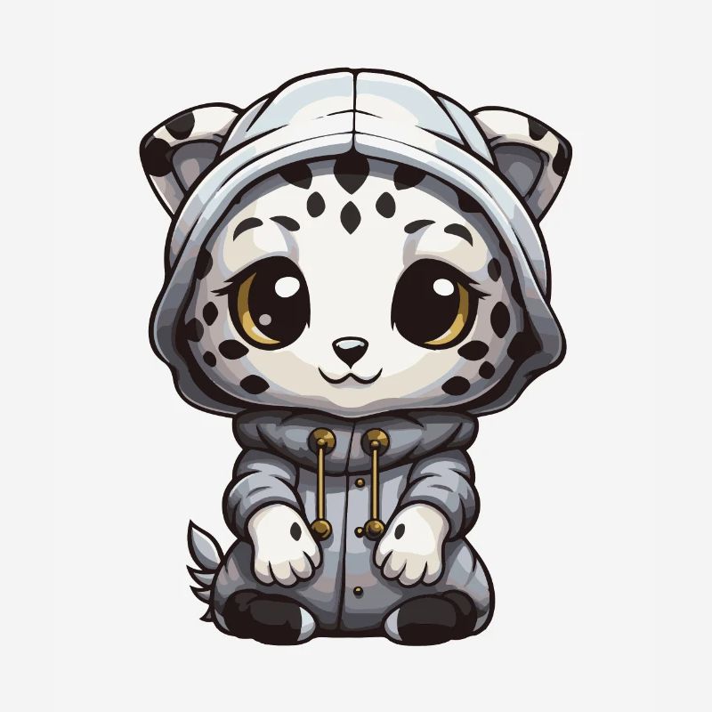 Snow Leopard Animal Baby Comic Leopard
