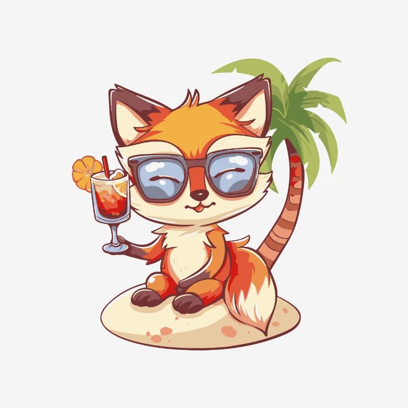 Fox Summer Beach Vacation