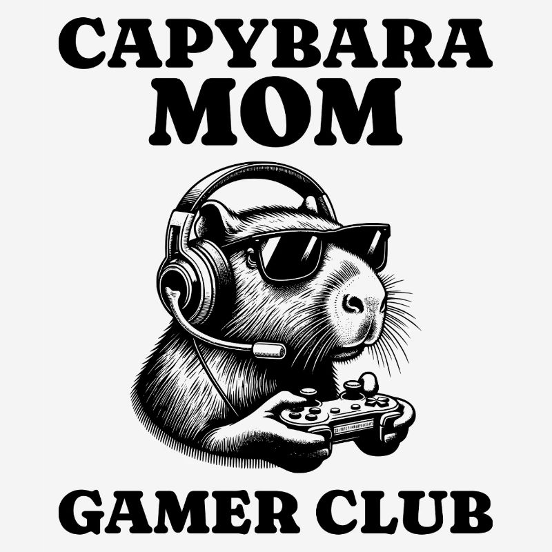 Capybara Joueuse Capybara Maman Gameuse