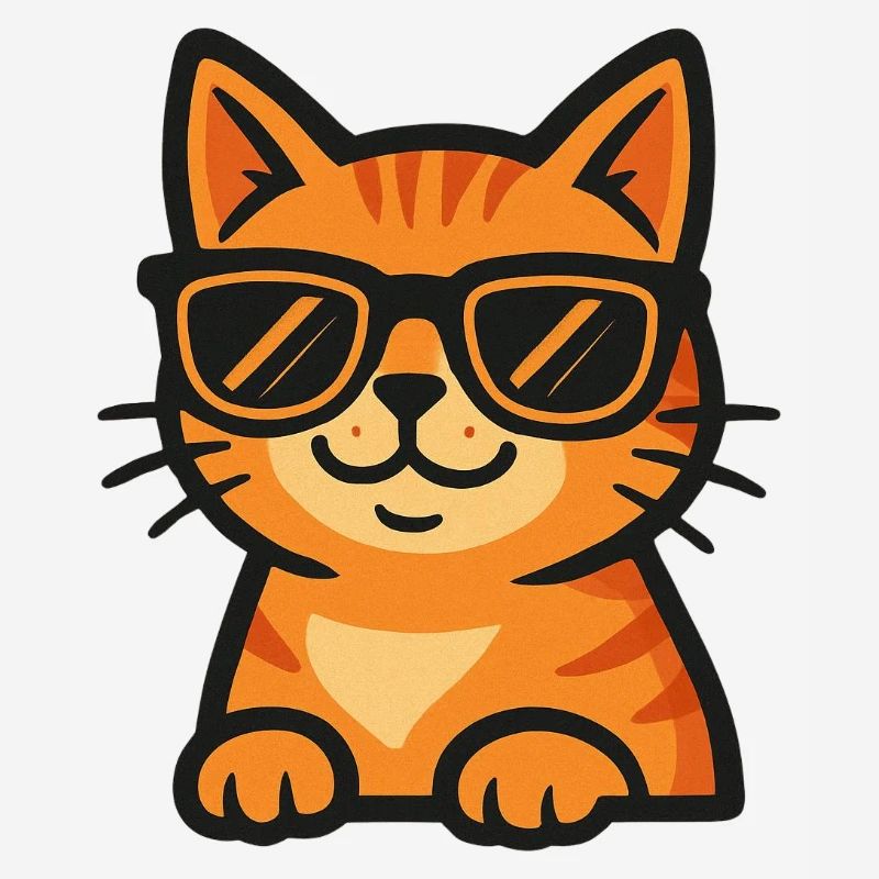 Katze mit Sonnenbrille