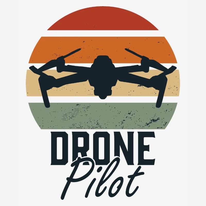 Drone Pilot Race Copter Multicopter Flying Retro