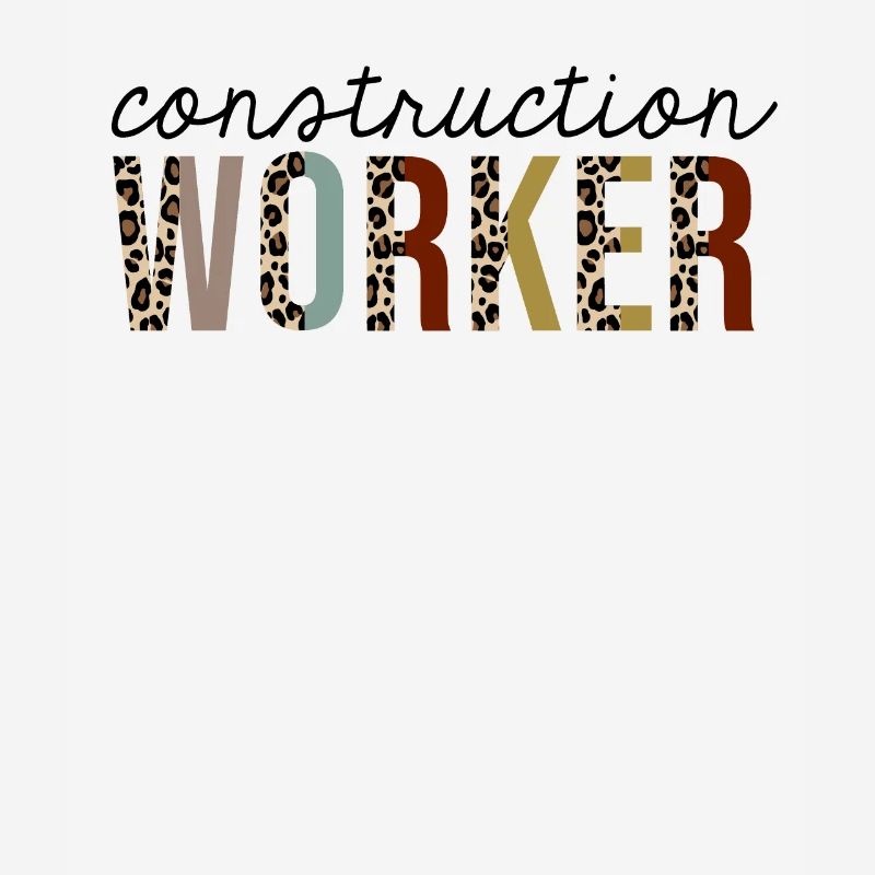 Construction Worker Leopard Print Funny