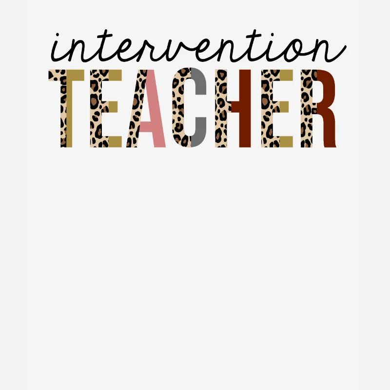 Intervention Teacher Leopard Print Funny