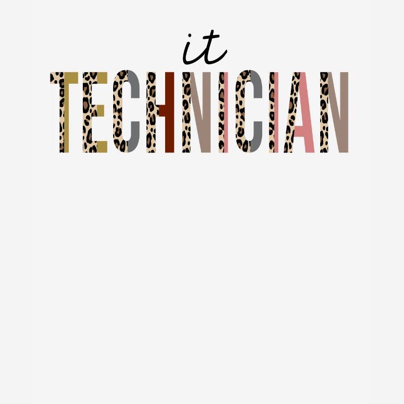 IT Technician Leopard Print Funny