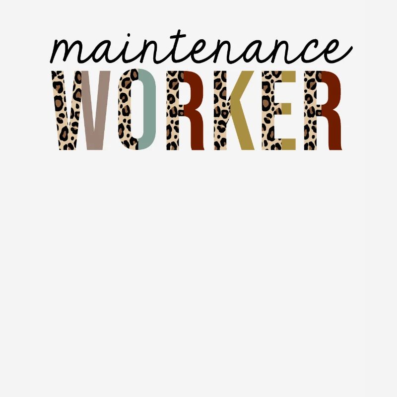 Maintenance Worker Leopard Print Funny