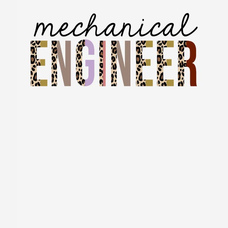 Mechanical Engineer Leopard Print Funny