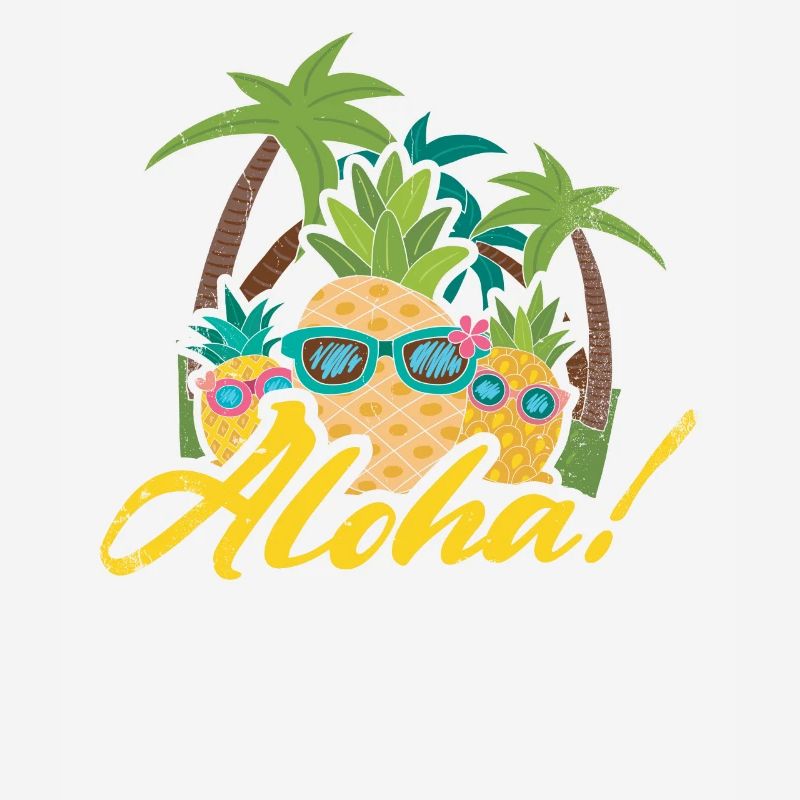 Conception d’ananas et de pins Aloha pour la plage