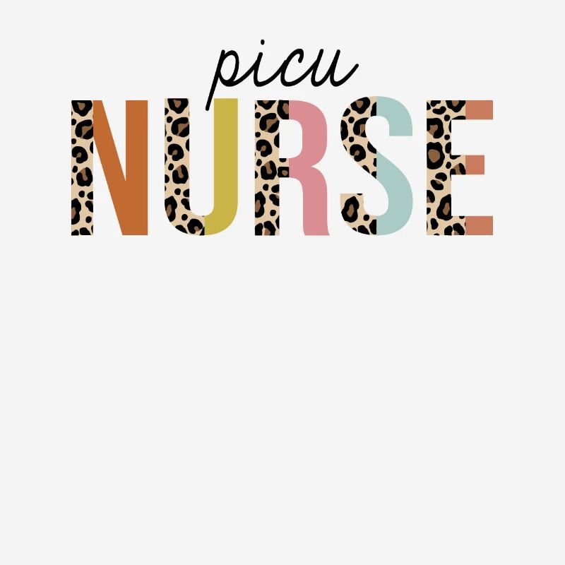Picu Nurse Leopard Print Registered RN Nursing