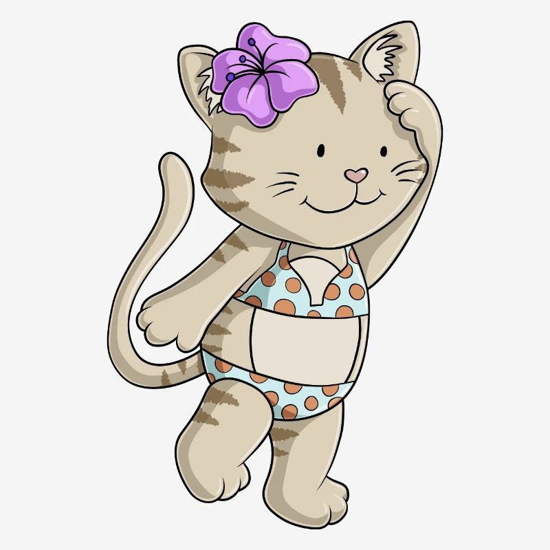 bande dessinée de chat Bikini