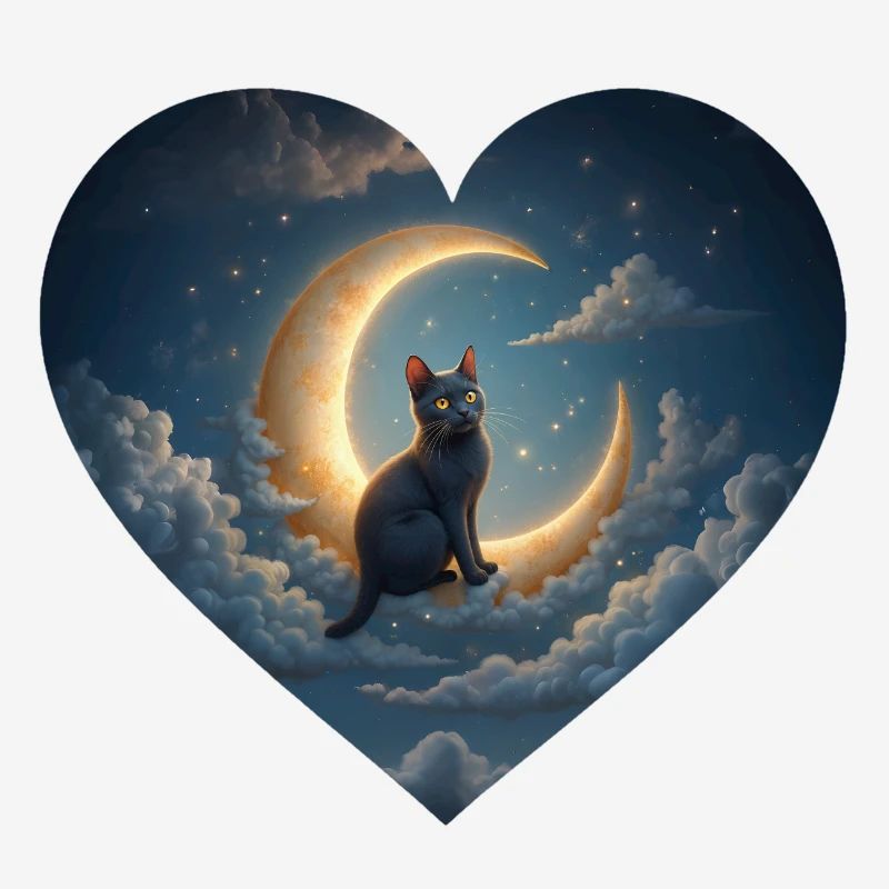Le chat dans la lune