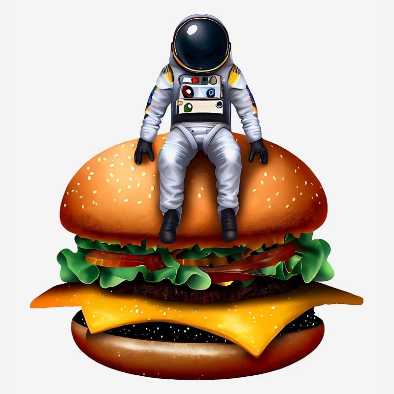 Weltraum Astronaut Cheeseburger