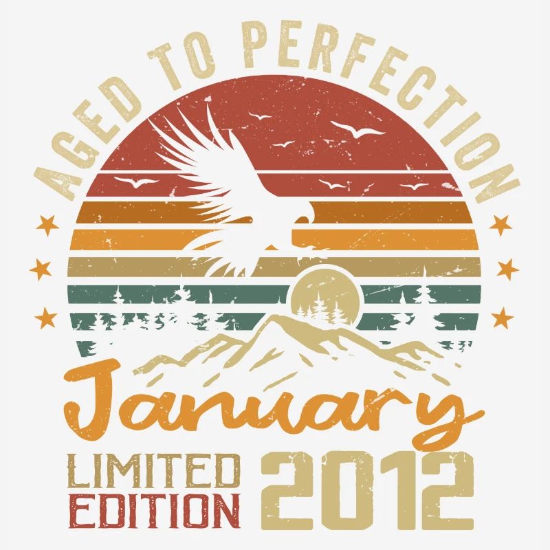 Januar 2012 Retro Vintage Geburtstagsgeschenk