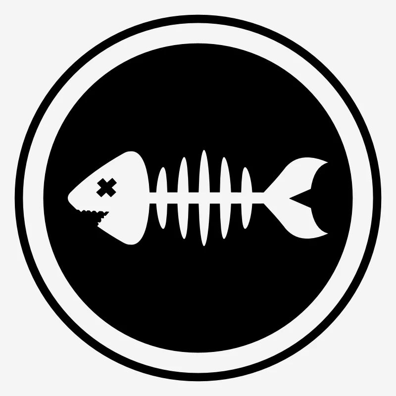 Fisch Symbol Knochen Gräte