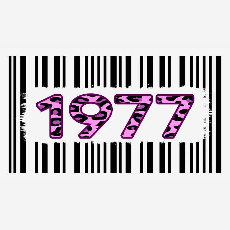 1977 geburtstag unikat rosa leopard barcode