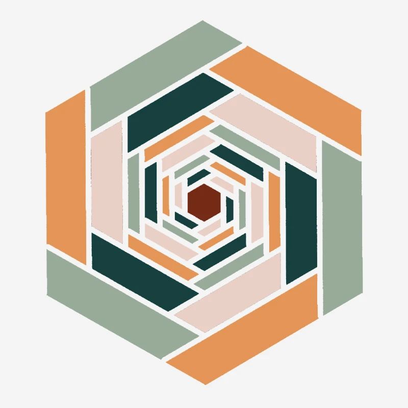 Colored infinity hexagon