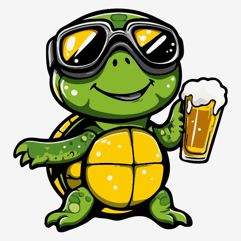 Schildkröte Apres Ski Bier Comic