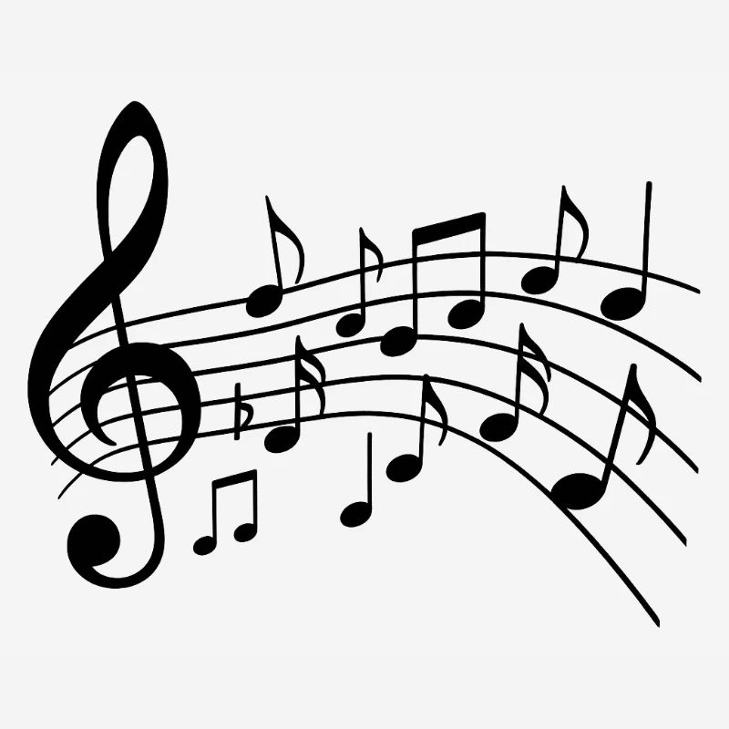Musical Notes Variant 2 Black