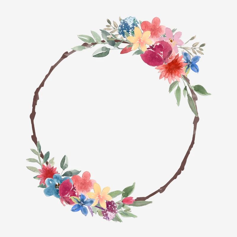 Rustic wreath of flowers can be personalized