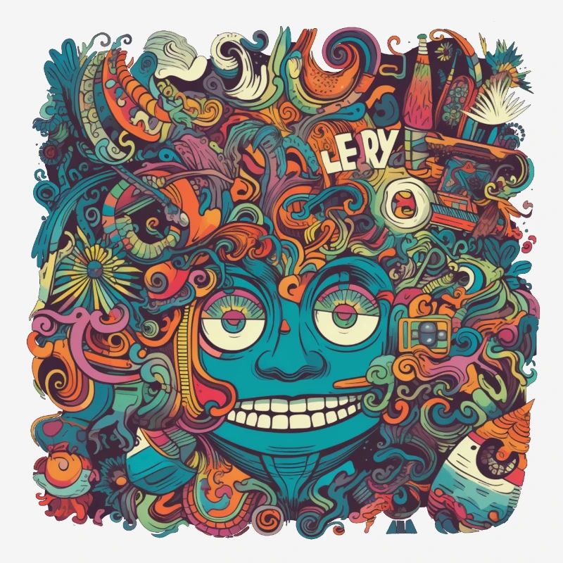 Psychedelische Explosion - Surrealistisches Motiv