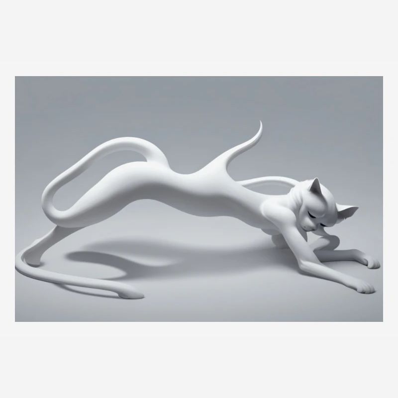 Abstract Cat Artwork