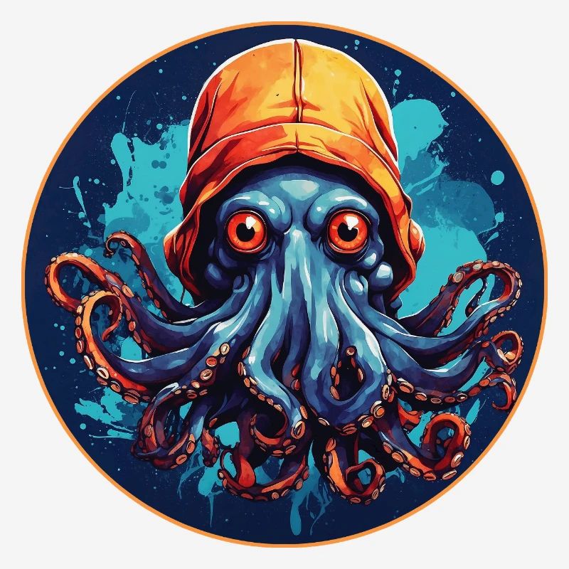 octopus with hat funny octopus design