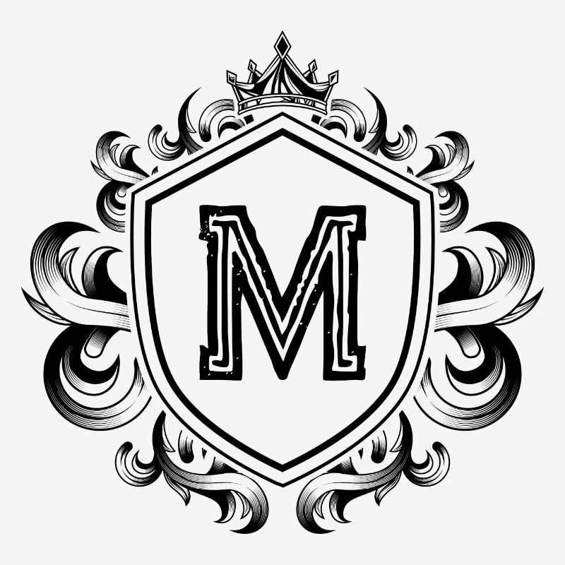 M Buchstabe Wappen