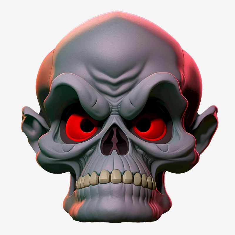 grumpy skull