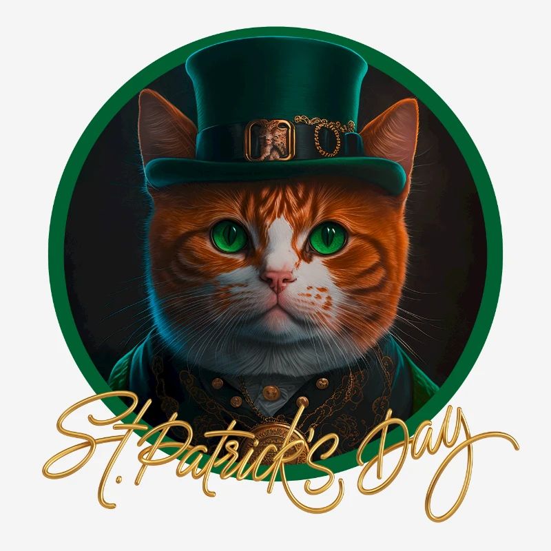 St Patrick s Day Katze