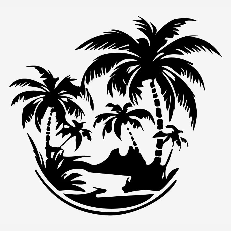 Insel Sommer Palmen Strand