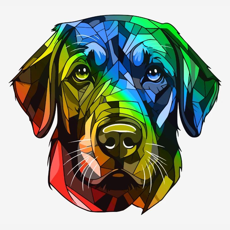 Labrador Hund Kopf Bunt
