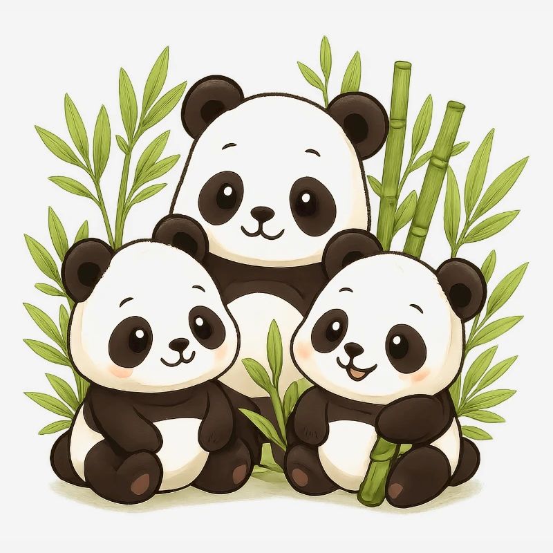 Forêt de Bambous Panda Mignon